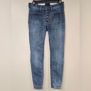 Anthropology Pilcro and the Letterpress High Rise Blue Jeans